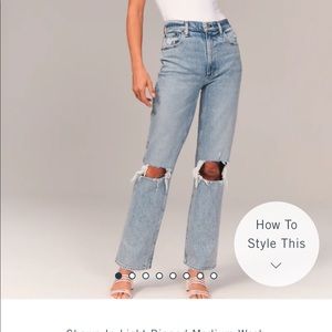 Abercrombie 90s ultra high rise straight leg jeans